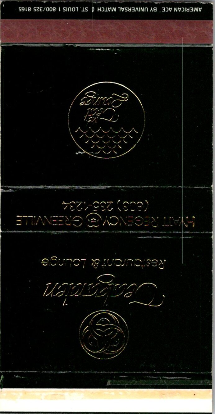 Teagarden Restaurant & Lounge Greenville SC Vintage Matchbook Matchbox SMM21-2